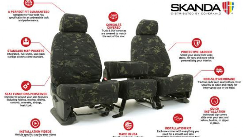 Multicam Black Seat Covers for Off-Roaders: Tough and Tactical